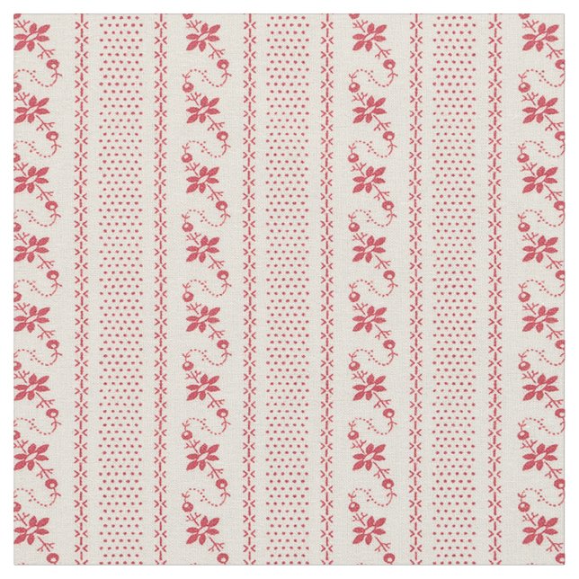 1920 Flower and Dot Rand Tyg (Närbild)