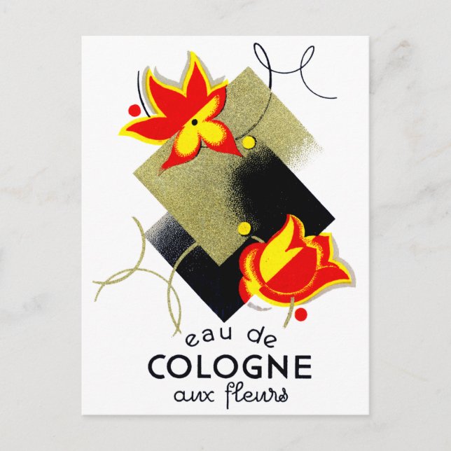 1920-Franskens Blommigt parfym Vykort (Framsida)