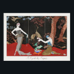 1920 Illustration av Barbier Art Deco Fransk mode Poster<br><div class="desc">Ett exempel på detta är mode i en högupplöst resolution av George Barbier. Ursprungligen från Beinecke-Sällsyntet Bok & Manuscript Bibliotek. Digitalt förbättrad</div>