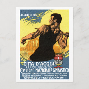 1920 Italiensk gymnastikaffisch Vykort