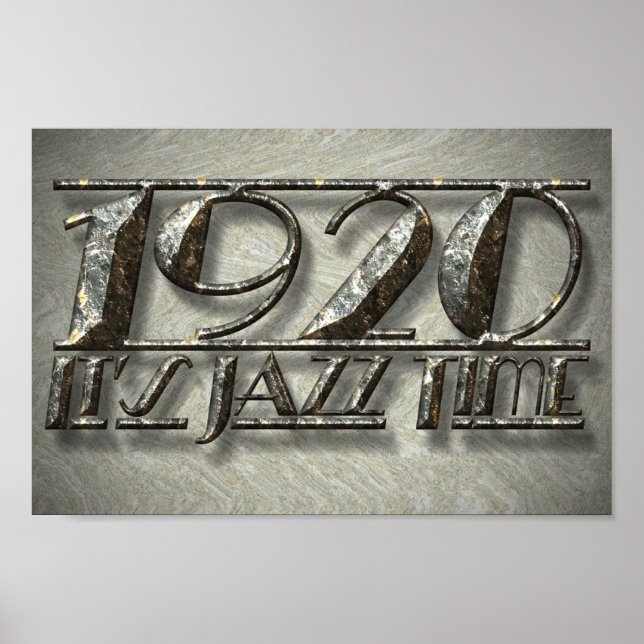 1920 Jazz Tidsdansstil Musik Vintage Affisch (Framsidan)