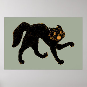 1920 läskiga svart katt poster