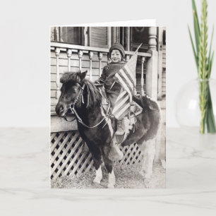 1920 Patriotic Boy ridor Pony Kort