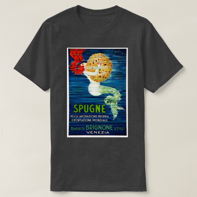 1920 Poster för reklamreklam i italienska Sjöjungf T Shirt (Design framsida)