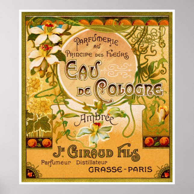 1920 Principe des Fleurs parfym Poster (Framsidan)