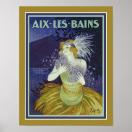 1920:s aix-Les-Bains Deco resort ad. Poster