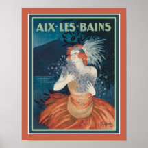 1920:s aix-Les-Bains Deco resort and Poster
