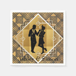 1920:s Art Deco. Flapper. Pappersservett