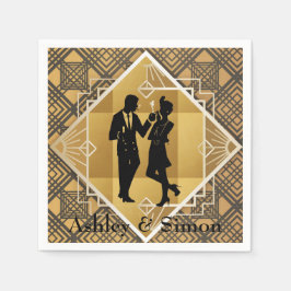 1920:s Art Deco. Flapper. Pappersservett