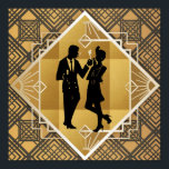 1920:s Art Deco. Flapper. Poster<br><div class="desc">En snyggts Art Deco poster. Det är en Flamer stil kvinna och en elegant gentleman.</div>
