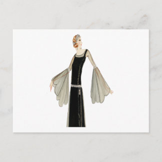 1920:s illustration av Dam Mode Vykort