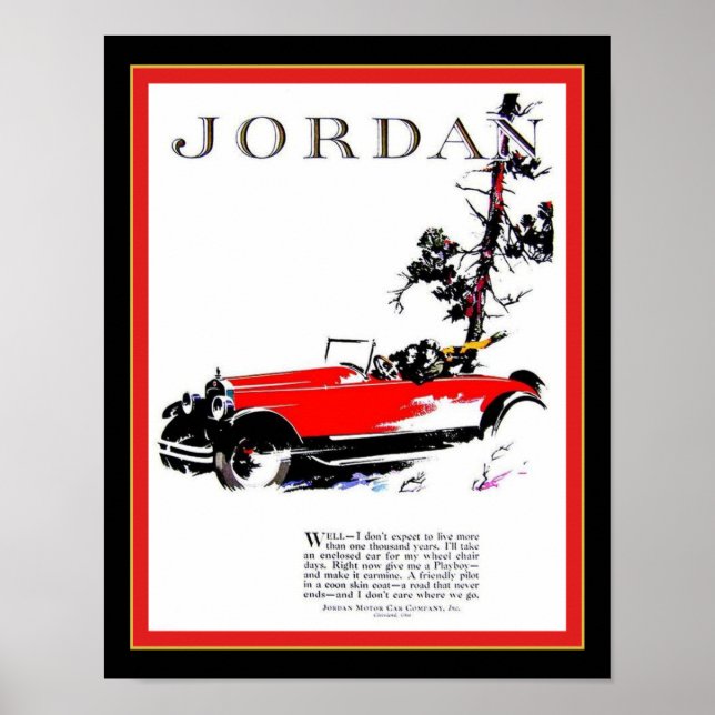 1920:s Jordan Automobile Advertisement Poster (Framsidan)