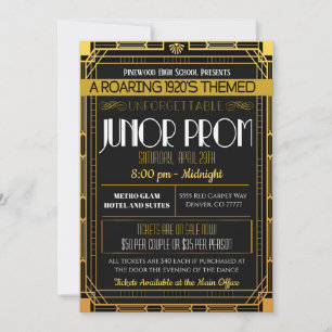 1920:s Junior Prom Inbjudningar