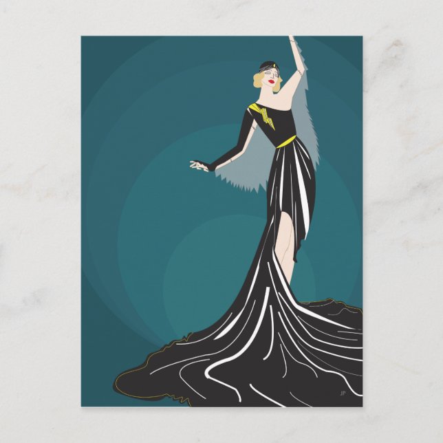 1920:s modellillustration vykort (Framsida)