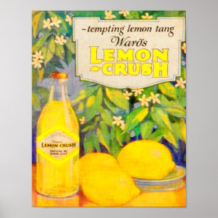 1920:s Ward's Lemon Crush Poster