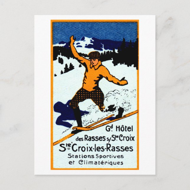 1920 St. Croix Winter Sports Poster Vykort (Framsida)