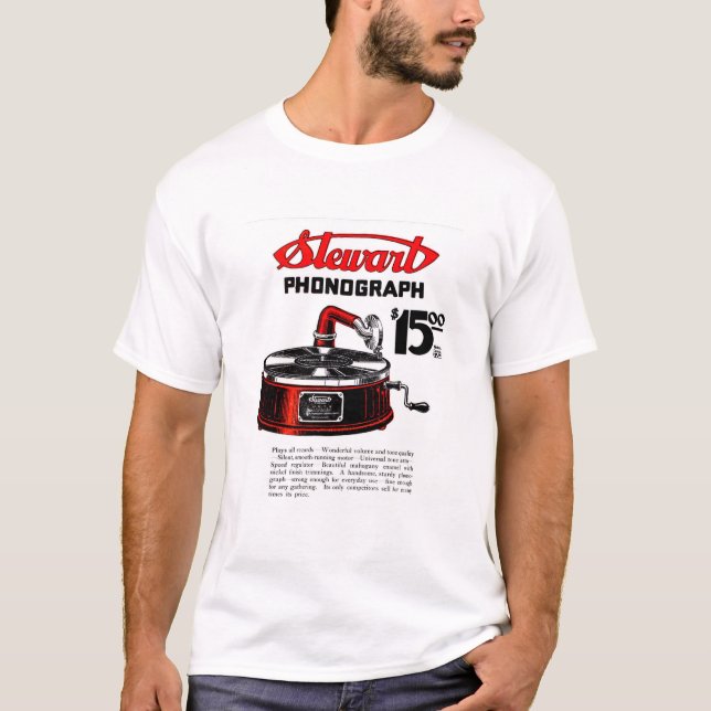 1920 Stewart-fonografi T Shirt (Framsida)