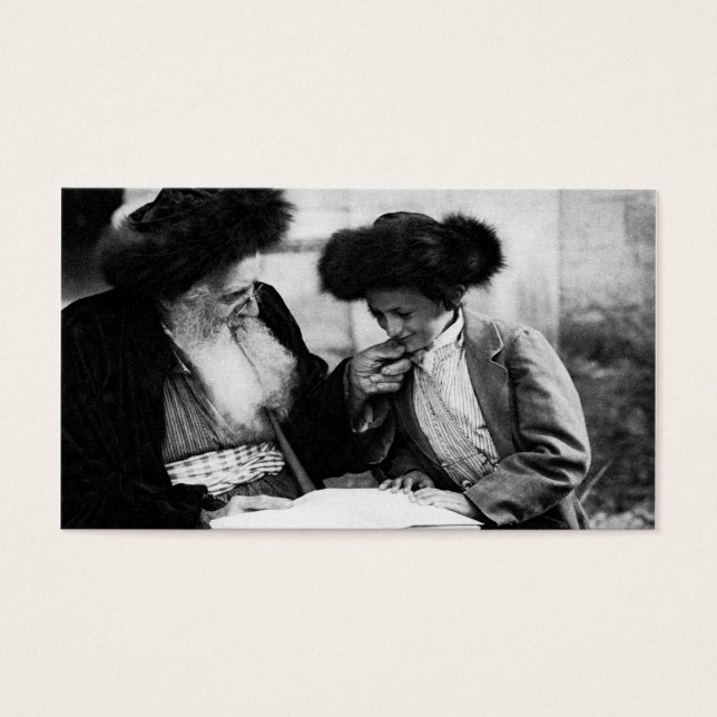 1920 Studie av Torah, svart + vitt Visitkort (Framsidan)