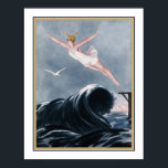 1920-talet Art Deco "som flyger över Vågar" Poster<br><div class="desc">I 1920:s Art Deco skrivs "Flytande över Vågarna" ut "Finns i andra storlekar.</div>