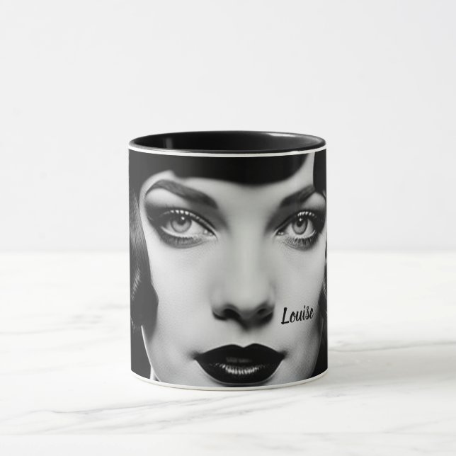 1920-talet Flapper a la Louise Brooks Personalize Mugg (Center)