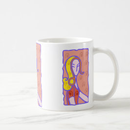 1920-talet Leo Woman i orangens klänning Kaffemugg