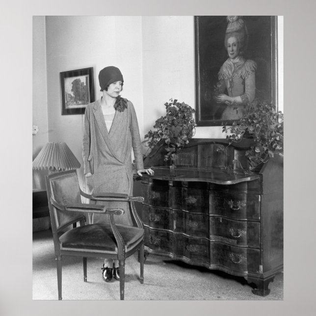 1920-talet Mode Cloche Hat Poster (Framsidan)