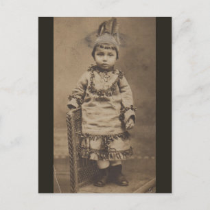 1920-talet RPPC - en liten indian Vykort