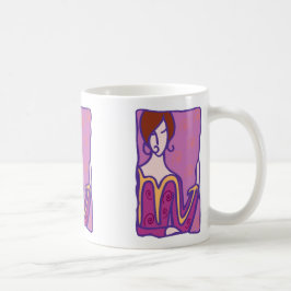 1920-talet Scorpio Woman i lila Kaffemugg
