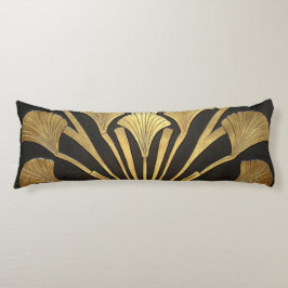 1920-talets Art Deco egyptisk guld hieroglyf blomm Kroppskudde