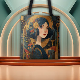1920-talets Art Deco Flapperflicka Tygkasse