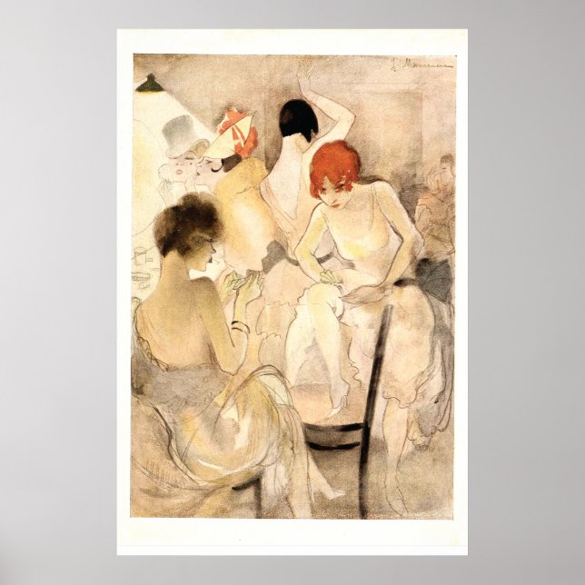 1920-talets Art Deco ~ Girls i doseringsrummet Poster (Framsidan)