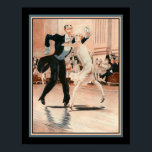 1920-talets Art Deco par som dansar Charleston Poster<br><div class="desc">Whimsical,  1920-talet,  Art Deco skriver ut ett par som dansar Charleston 11 x 14 som visas här. Finns i andra storlekar.</div>