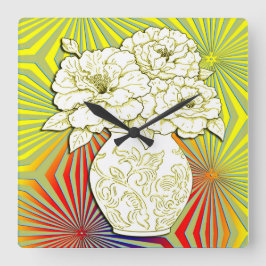 1920-talets Art Deco Square-klocka Fyrkantig Klocka