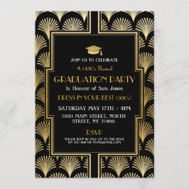 1920-talets Art Deco Studenten Inbjudan Gatsby Par