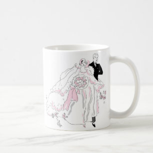 1920-talets Bride and Groom Kaffemugg