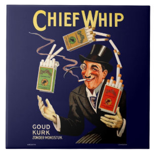 1920-talets "Chief Whip"-cigaretter och Kakelplatta