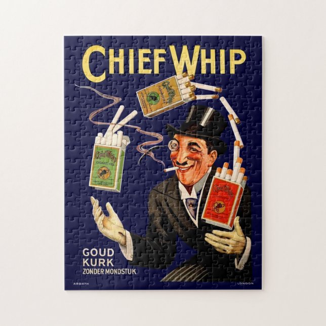 1920-talets "Chief Whip"-cigaretter och Pussel (Vertikal)