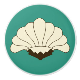 1920-talets Cream-Vintage - blomma och turkos Knopp