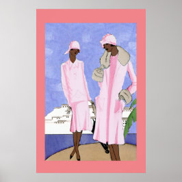 1920-talets Dam vid Seaside Poster