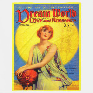 1920-talets Dream World-tidskriftsskydd Fleecefilt