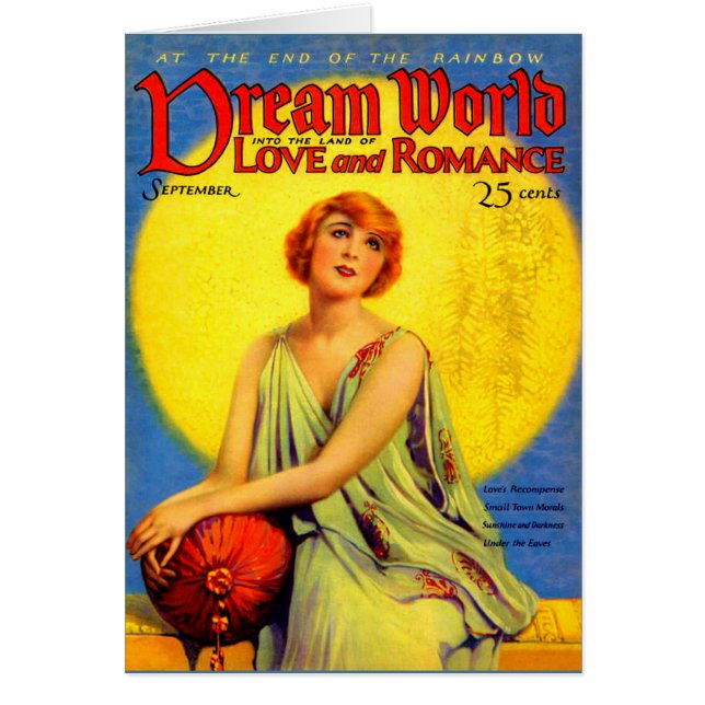 1920-talets Dream World-tidskriftsskydd OBS Kort (Framsidan)