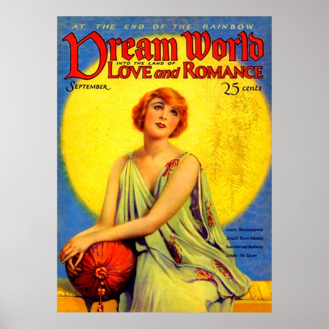 1920-talets Dream World-tidskriftsskydd Poster (Framsidan)