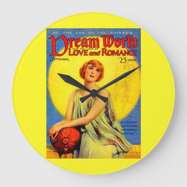 1920-talets Dream World-tidskriftsskydd Stor Klocka (Framsida)