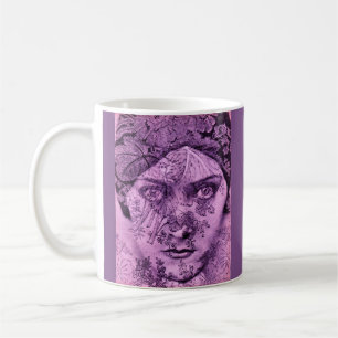 1920-talets filmstjärna Gloria Swanson i lavender Kaffemugg