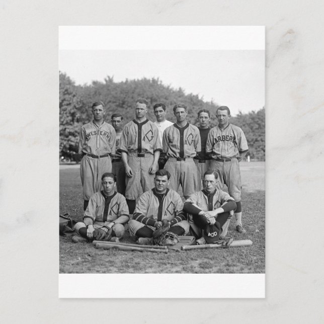 1920-talets GAO i PO Baseball Team Vykort (Framsida)