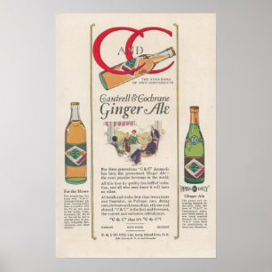1920-talets Ginger Ale Ad Poster