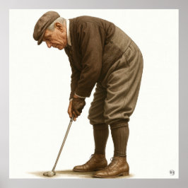 1920-talets golfmode - konsttryck poster