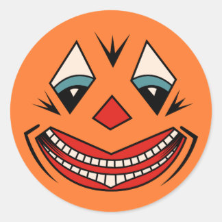 1920-talets Halloween-Ansikte-design Runt Klistermärke