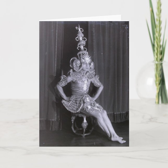 1920-talets harrysugnar i konsthumkonst deco kort (Framsida)