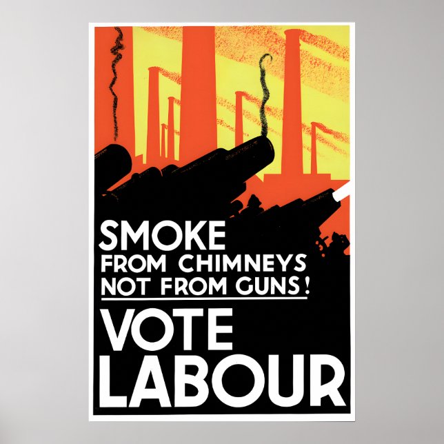 1920-talets Labour Party valaffisch brittisk Poster (Framsidan)